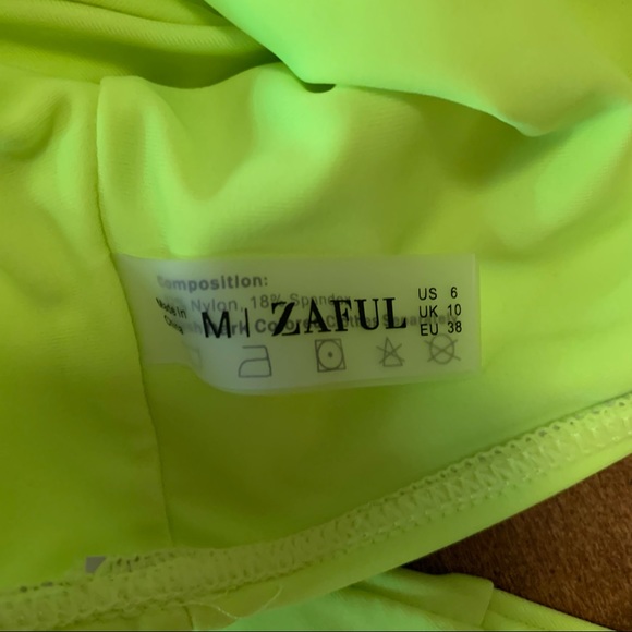 Zaful Neon Green Bikini - Picture 3 of 4